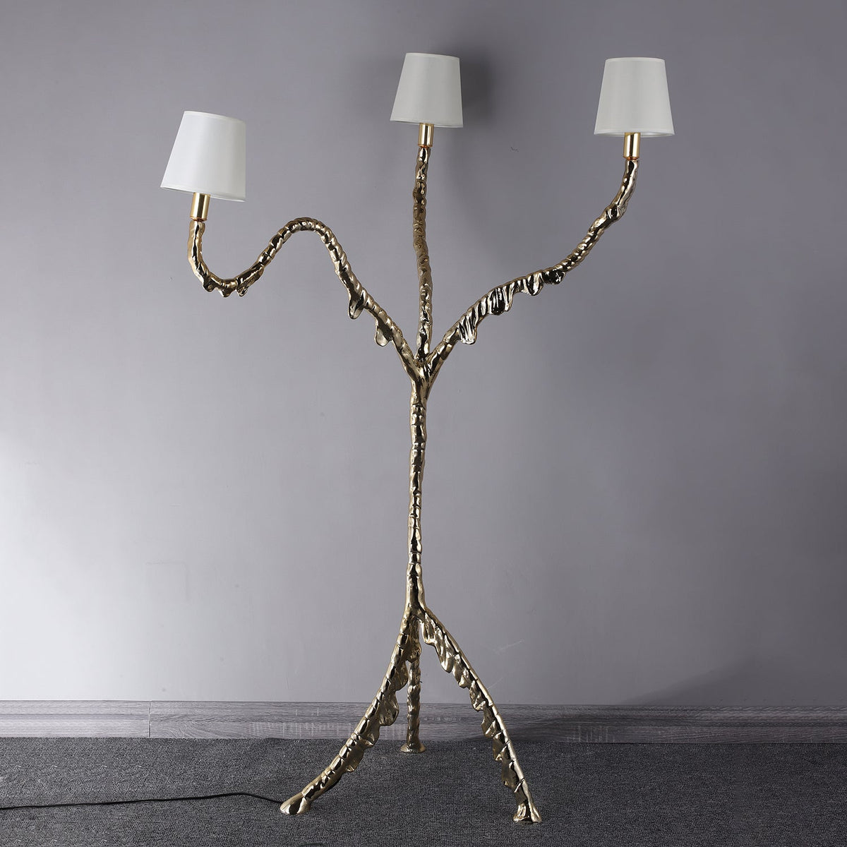 Dendria Triple-Arm Branch Sculptural Floor Lamp