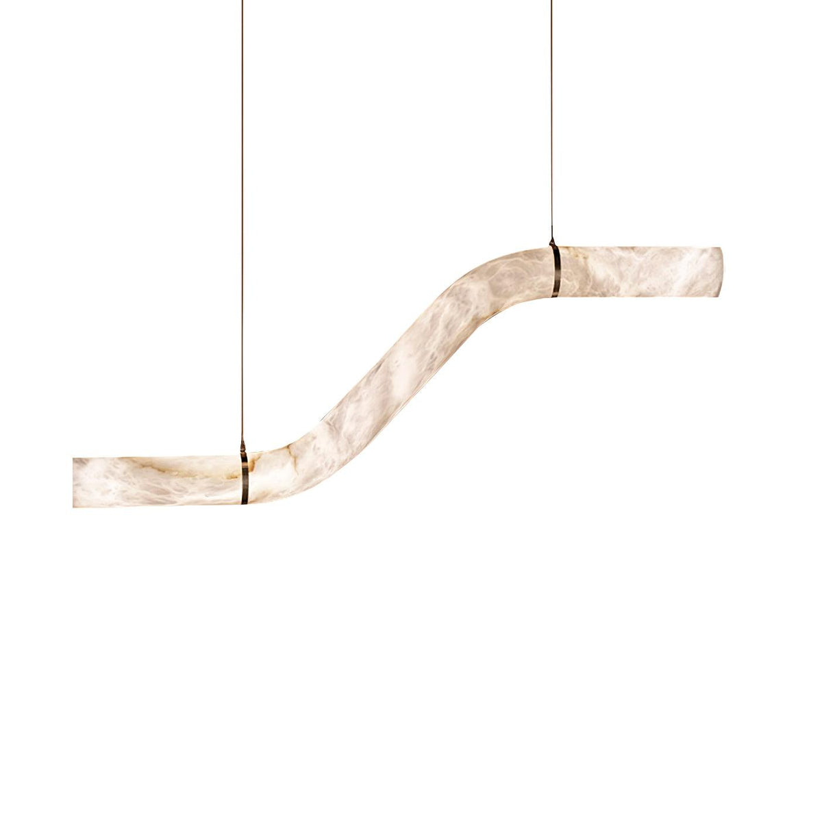 Mithos Curved Alabaster Pendant Light