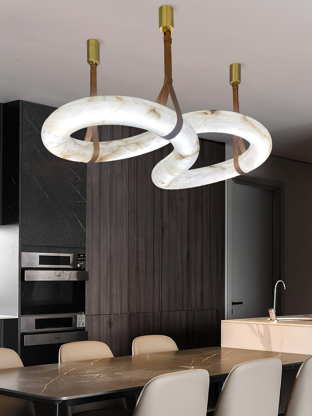 Luste Alabaster Closed-loop Pendant Light Chandelier