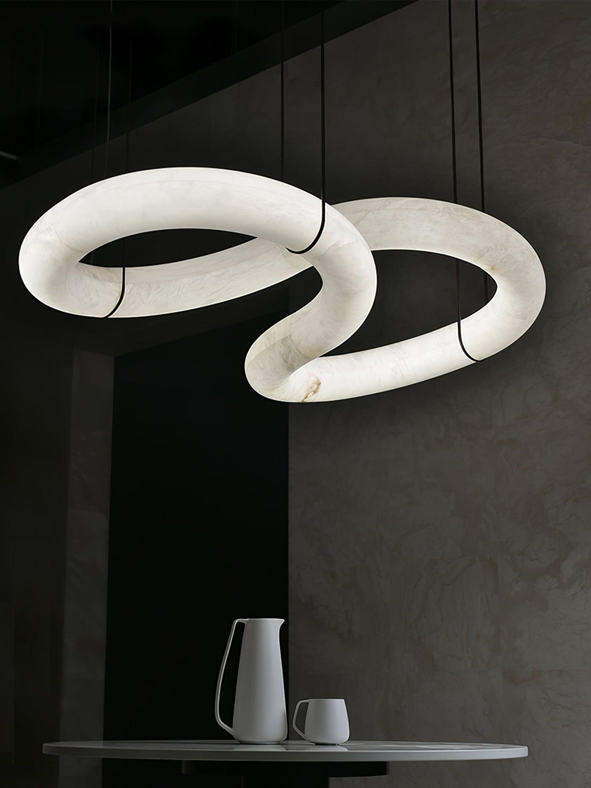 Luste Alabaster Closed-loop Pendant Light Chandelier