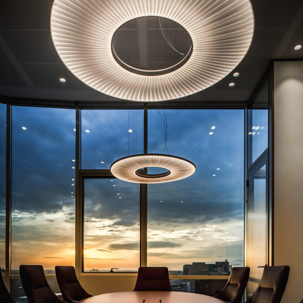 Lumira Pendant Lamp White Fabric Classic