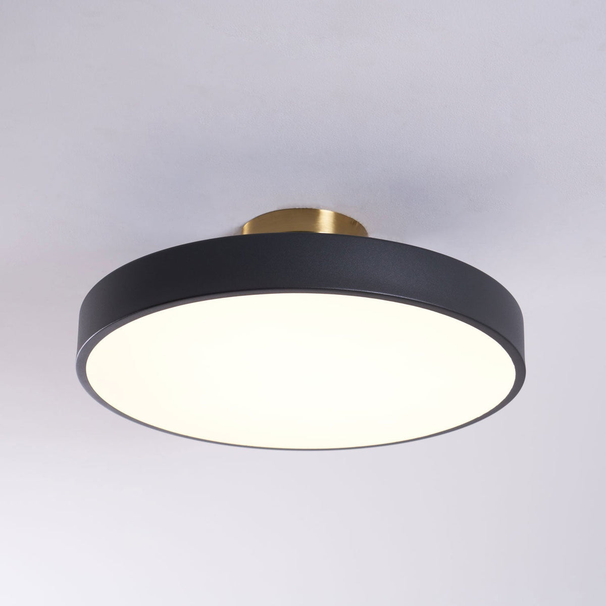 Nalia Ceiling Lamp Flush Mount Black and Gold Modern