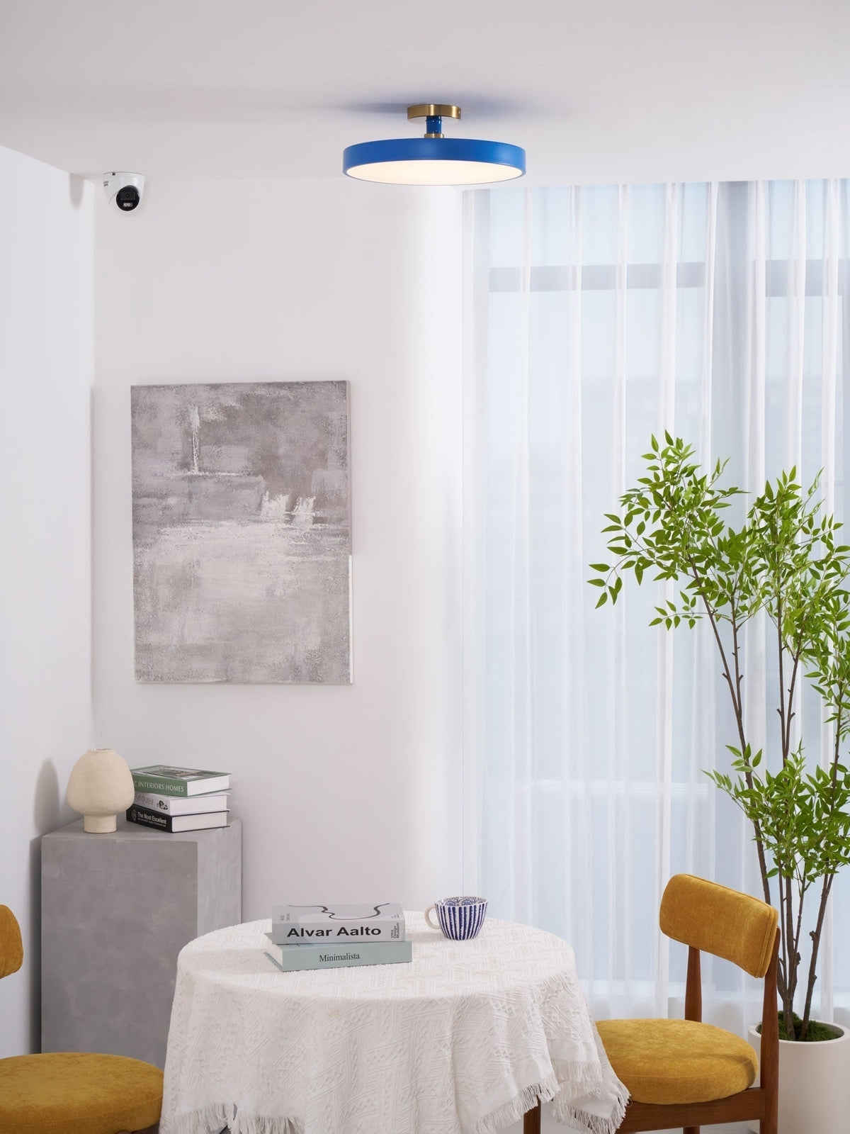 Nalia Ceiling Lamp Flush Mount Black and Gold Modern