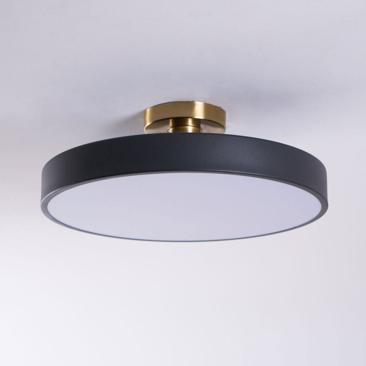 Nalia Ceiling Lamp Flush Mount Black and Gold Modern