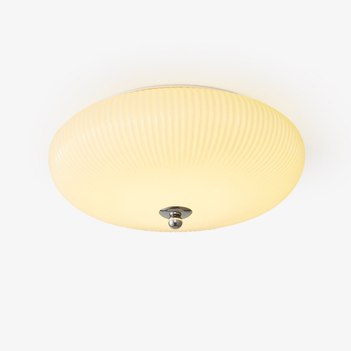 Velorena Nordic Art Ivory Ripple Glass Ceiling Light