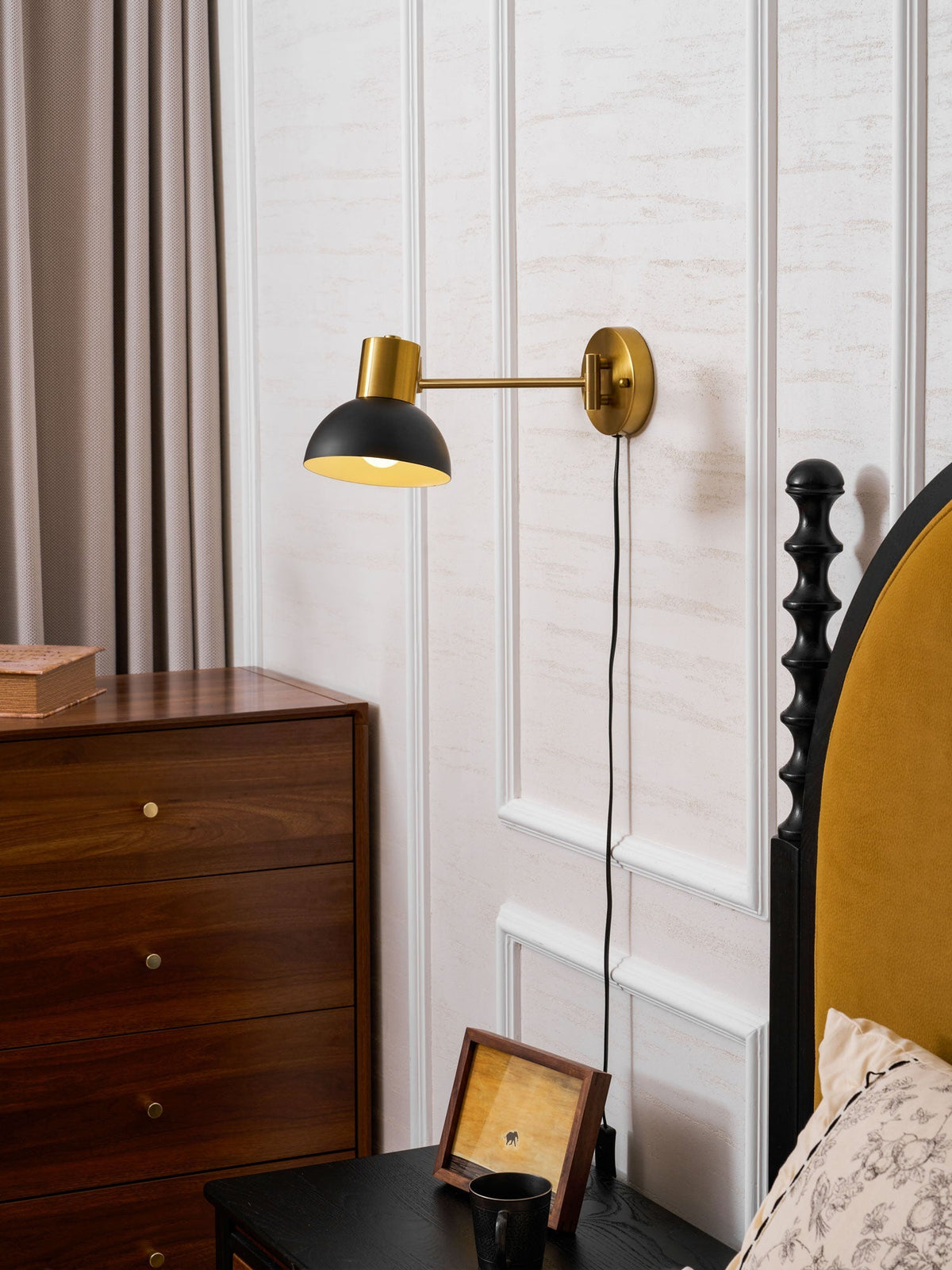 Koven Adjustable Arm Plug In Indoor Wall Light