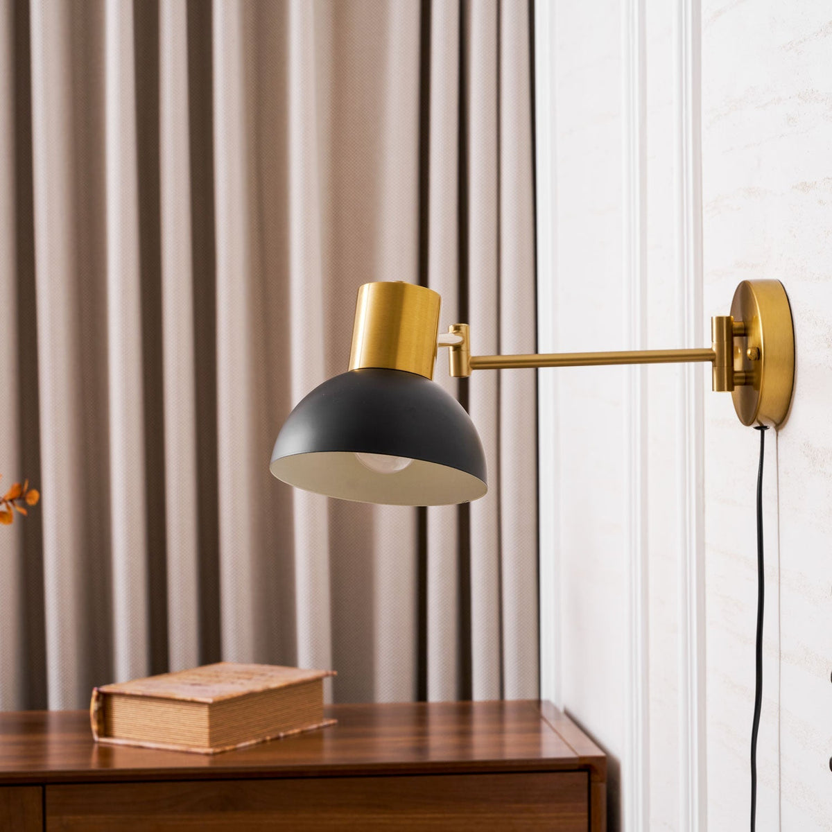 Koven Adjustable Arm Plug In Indoor Wall Light