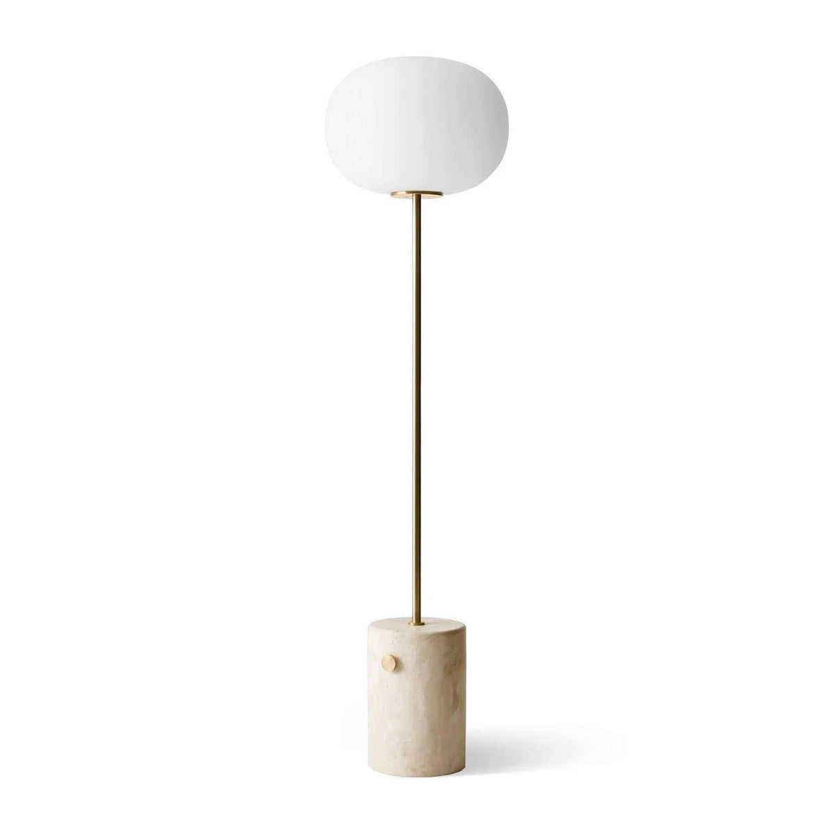 Iloryra Column-Base Travertine Floor Lamp