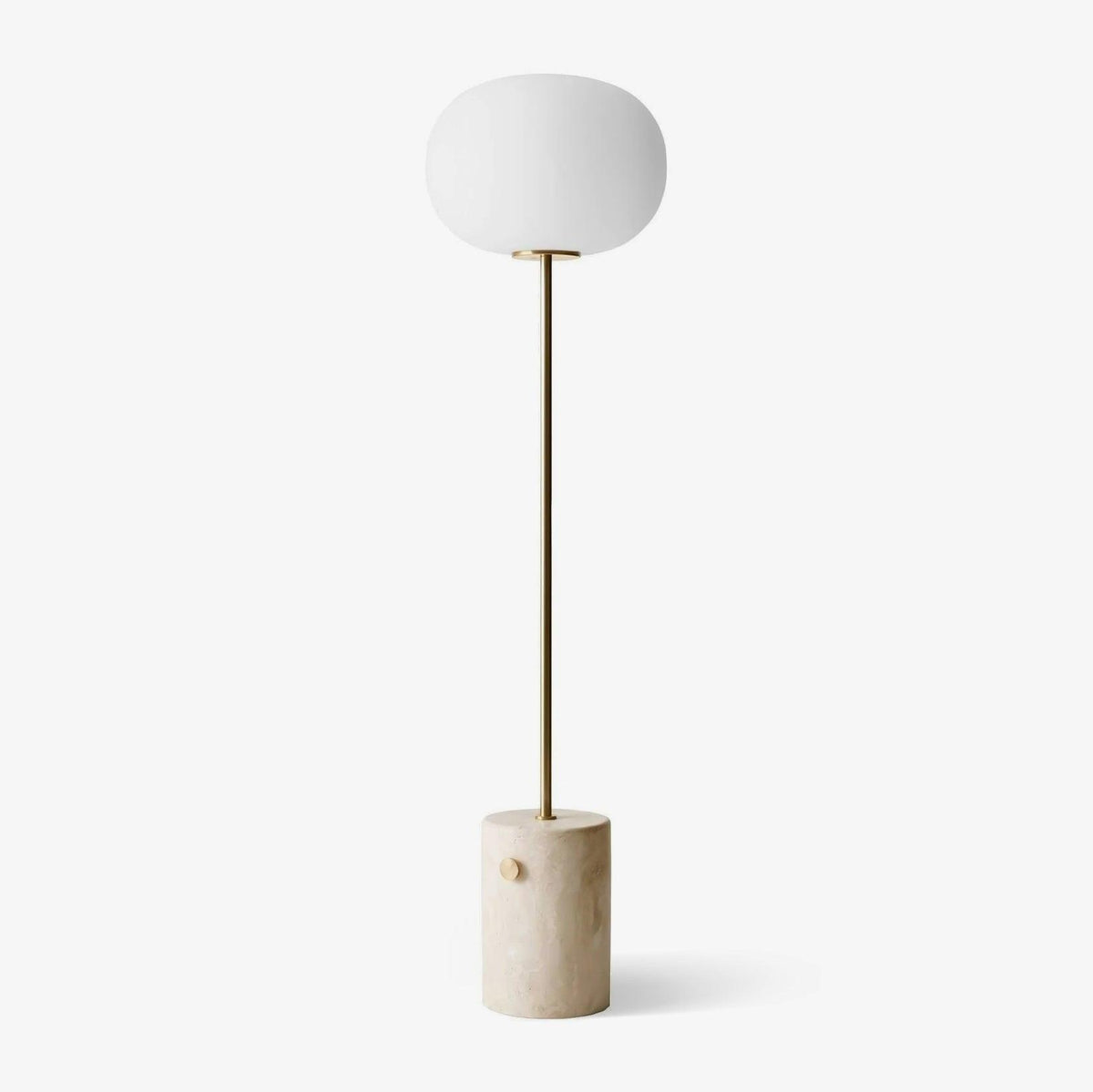 Iloryra Column-Base Travertine Floor Lamp