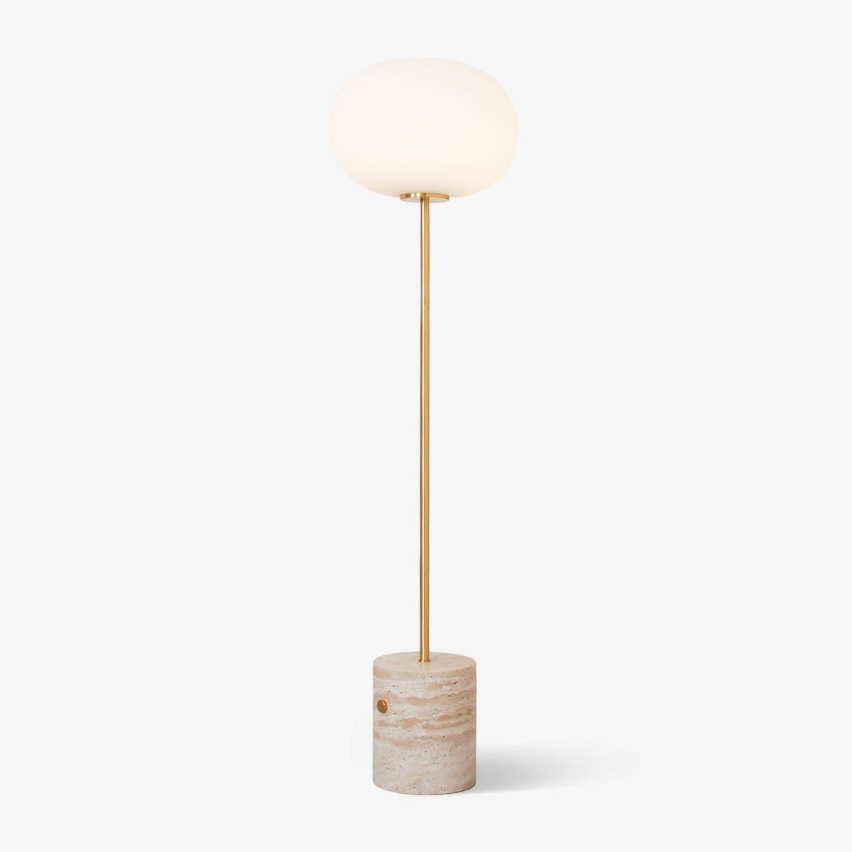 Iloryra Column-Base Travertine Floor Lamp