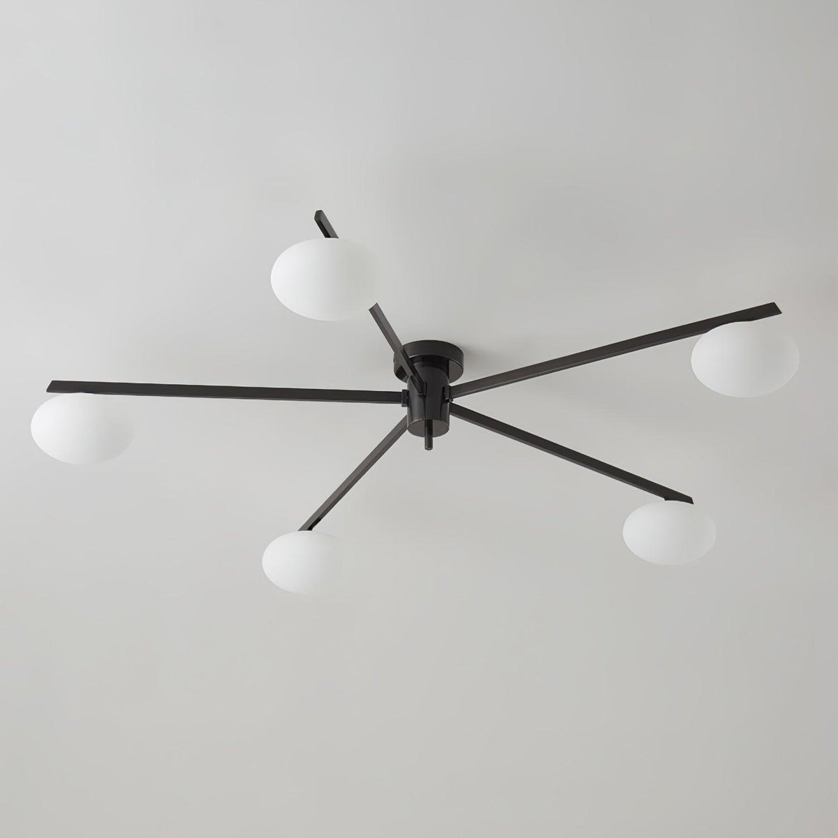 Nolan Modern Glass Black Ceiling Light