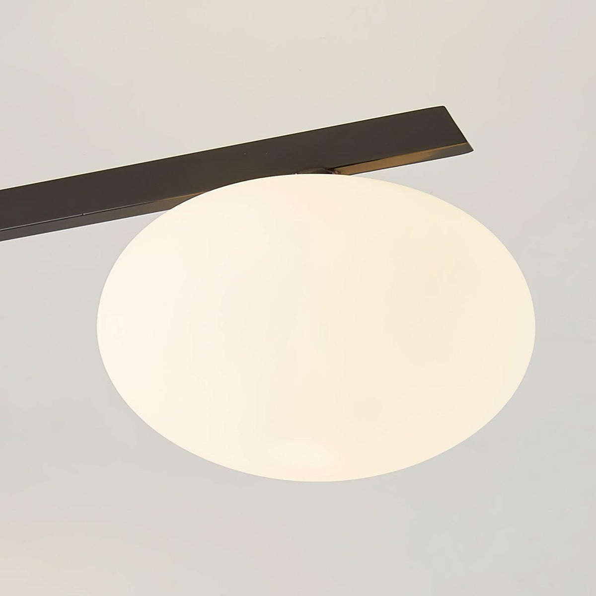 Nolan Modern Glass Black Ceiling Light