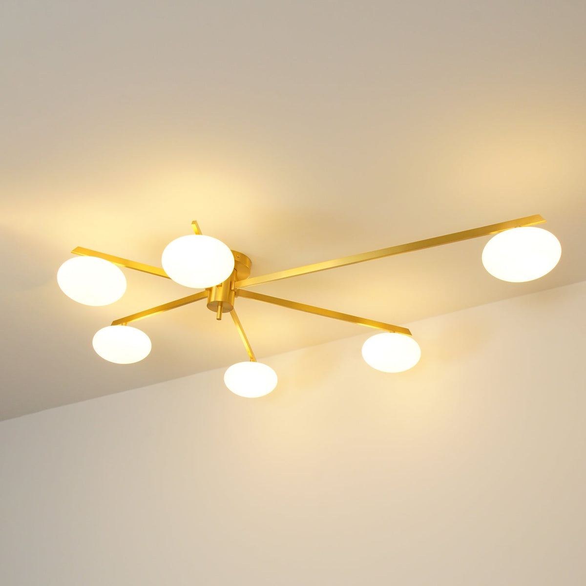 Nolan Modern Glass Black Ceiling Light