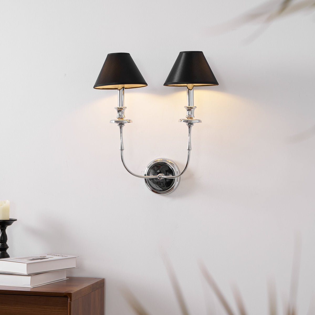 Vedoror Vintage Industrial Brass Fabric Wall Light