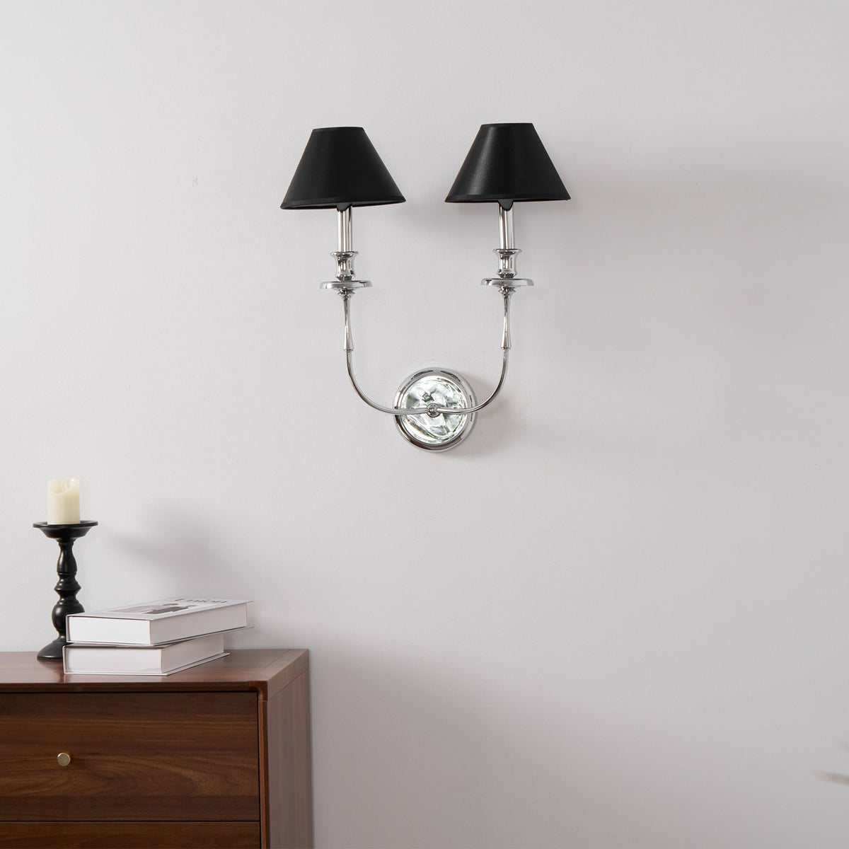 Vedoror Vintage Industrial Brass Fabric Wall Light