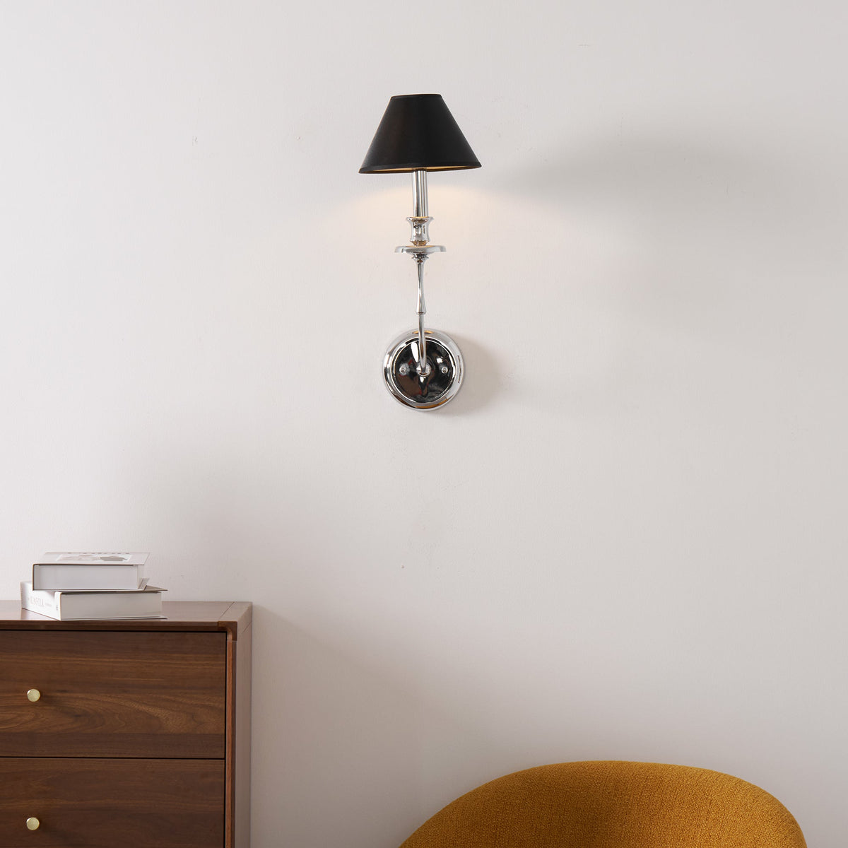 Vedoror Vintage Industrial Brass Fabric Wall Light