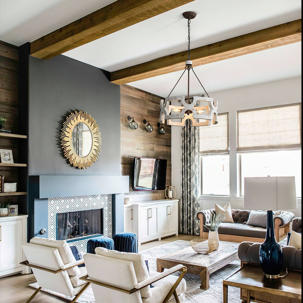 Emkai Wood Chandelier