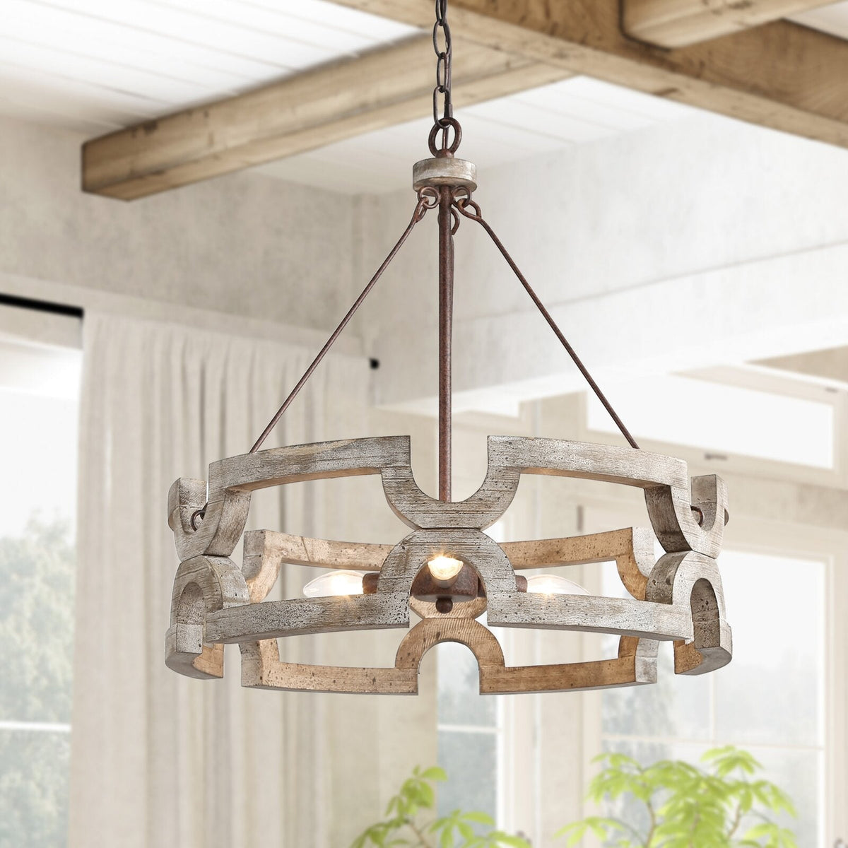 Emkai Wood Chandelier