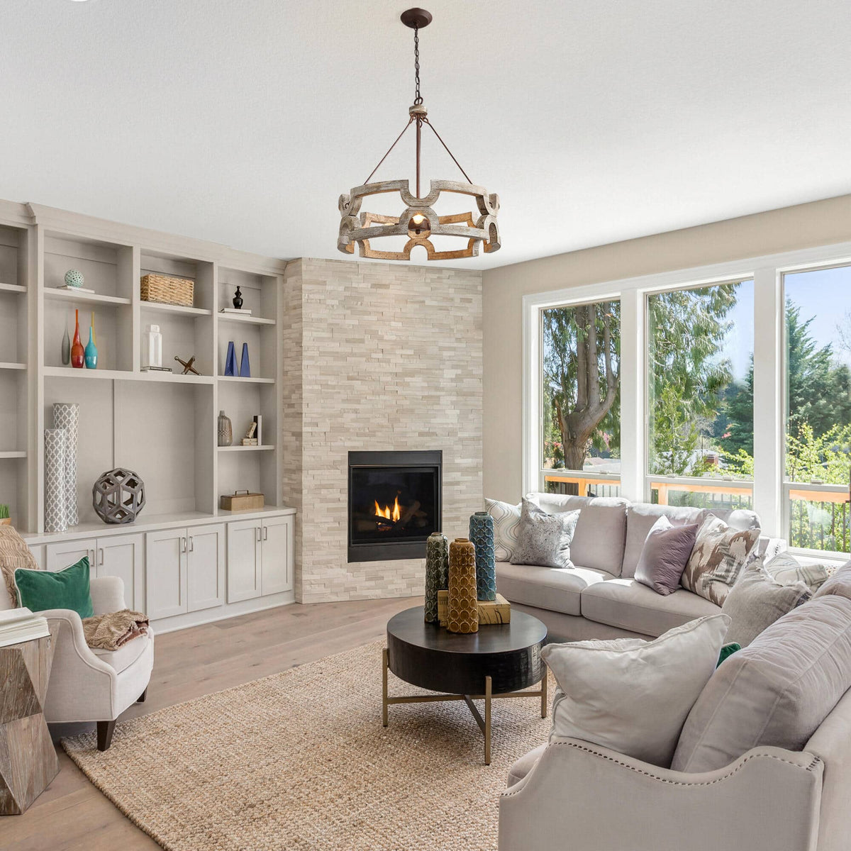 Emkai Wood Chandelier