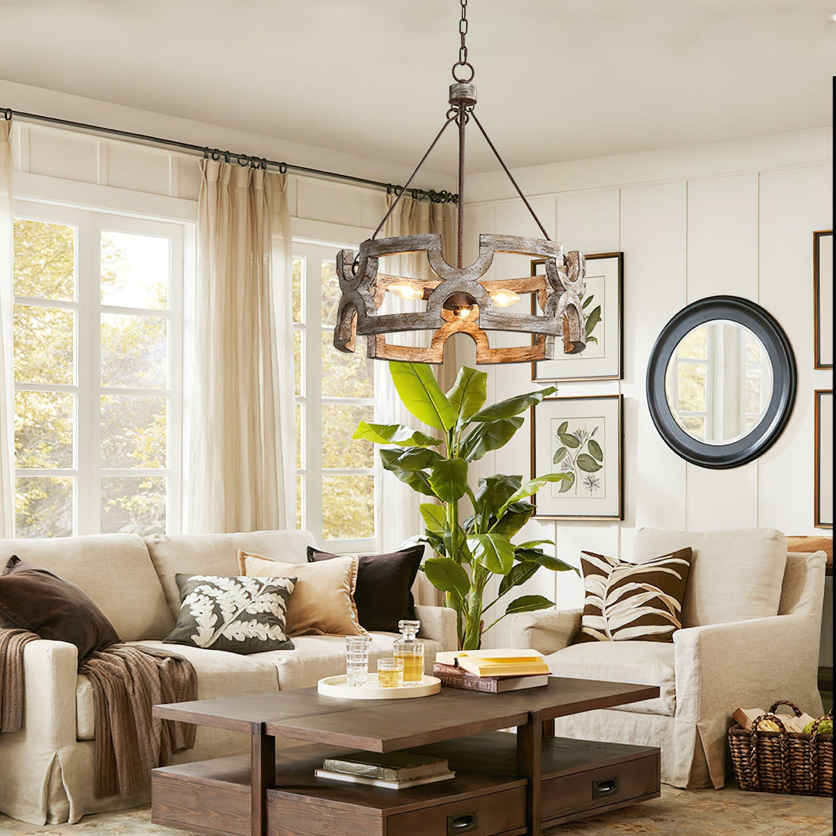 Emkai Wood Chandelier