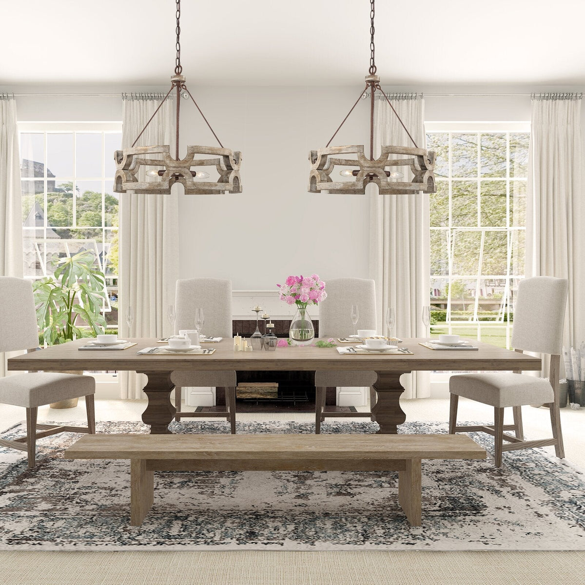 Emkai Wood Chandelier