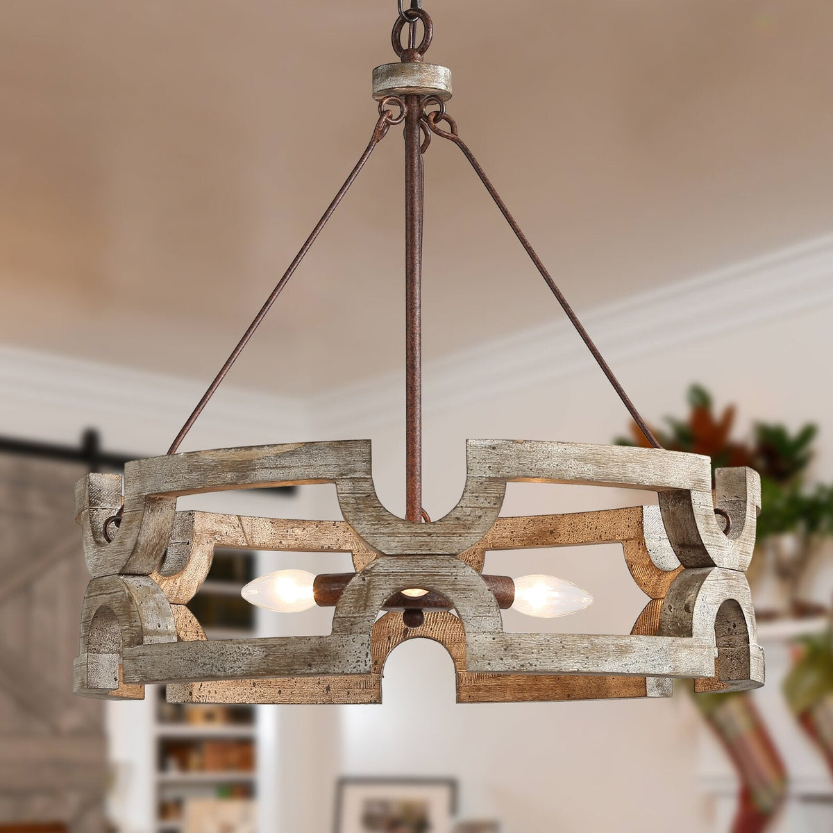 Emkai Wood Chandelier