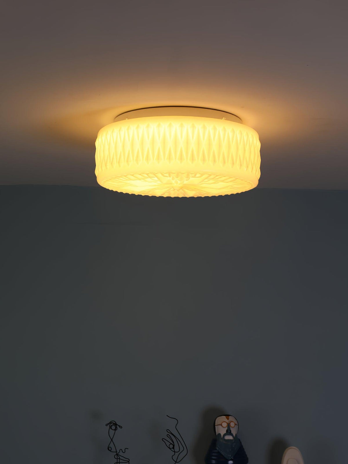 Lioriira Ceiling Lamp Glass Shade and Acrylic Modern Mooncake