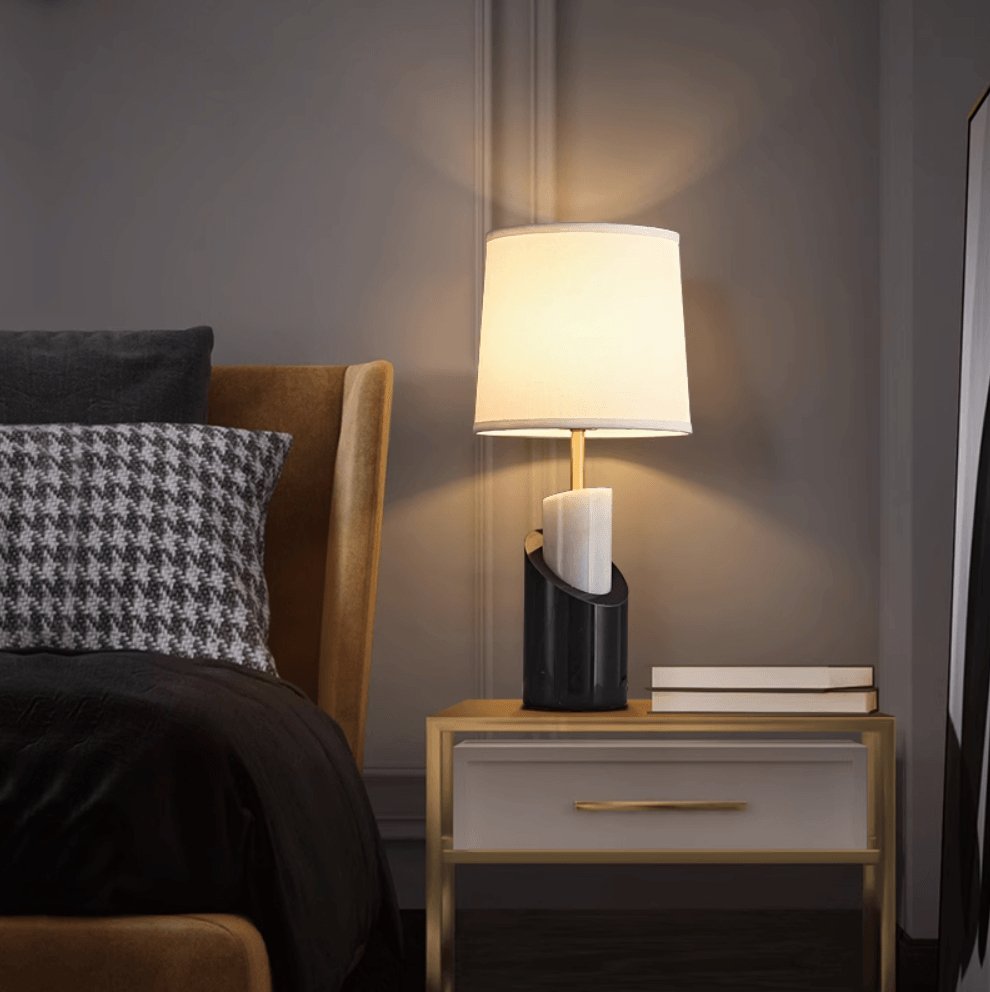 Crest Contemporary Brass Table Lamp