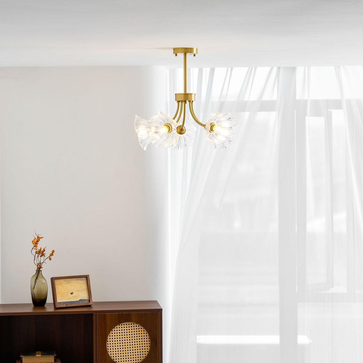 Filin Flower Glass Chandelier