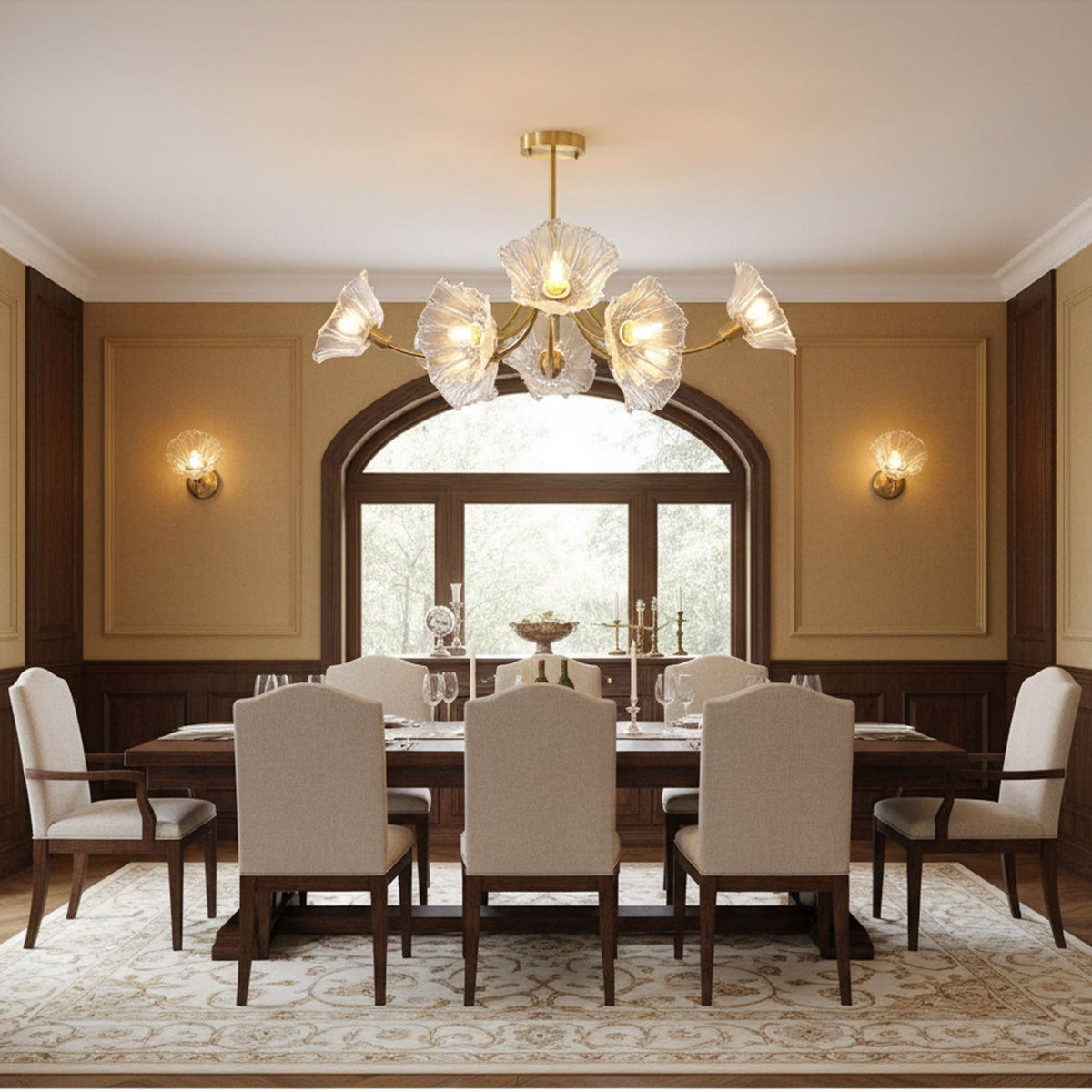 Filin Flower Glass Chandelier