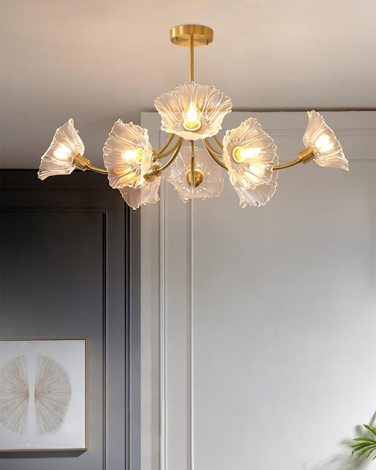 Filin Flower Glass Chandelier