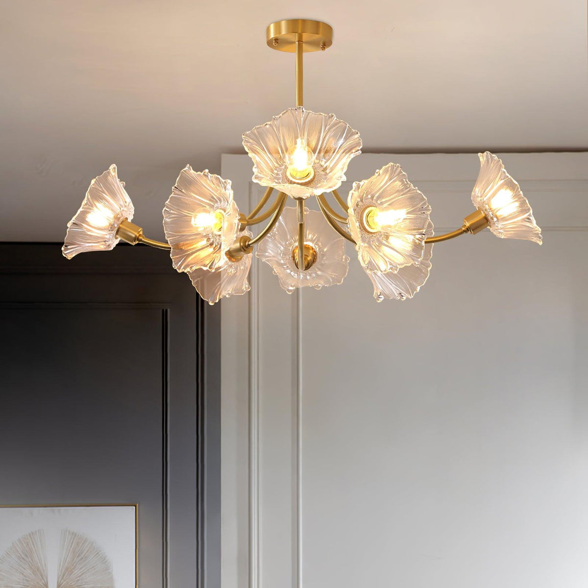 Filin Flower Glass Chandelier