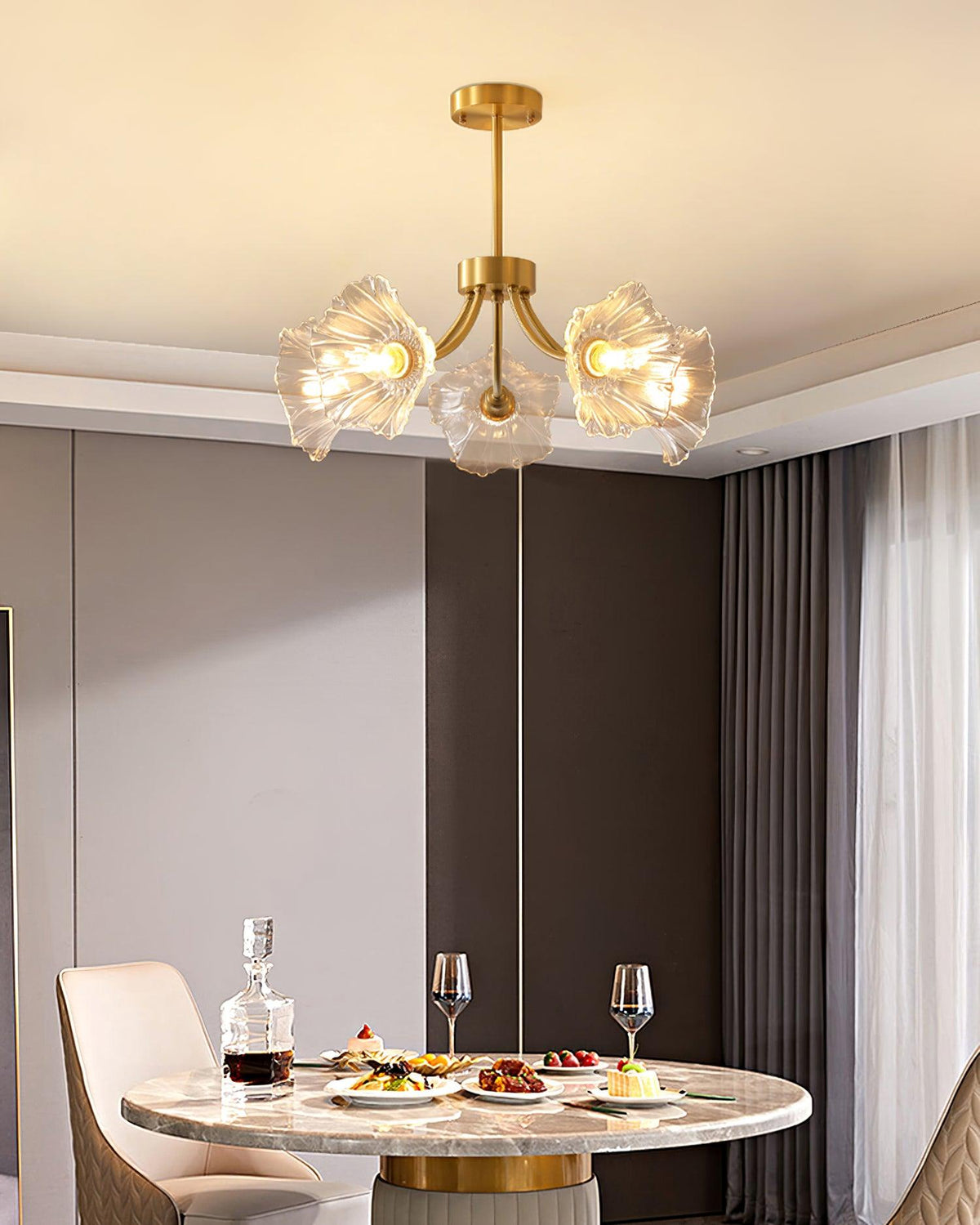 Filin Flower Glass Chandelier