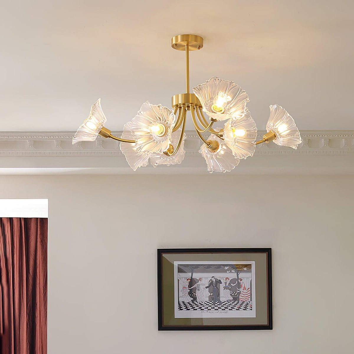Filin Flower Glass Chandelier