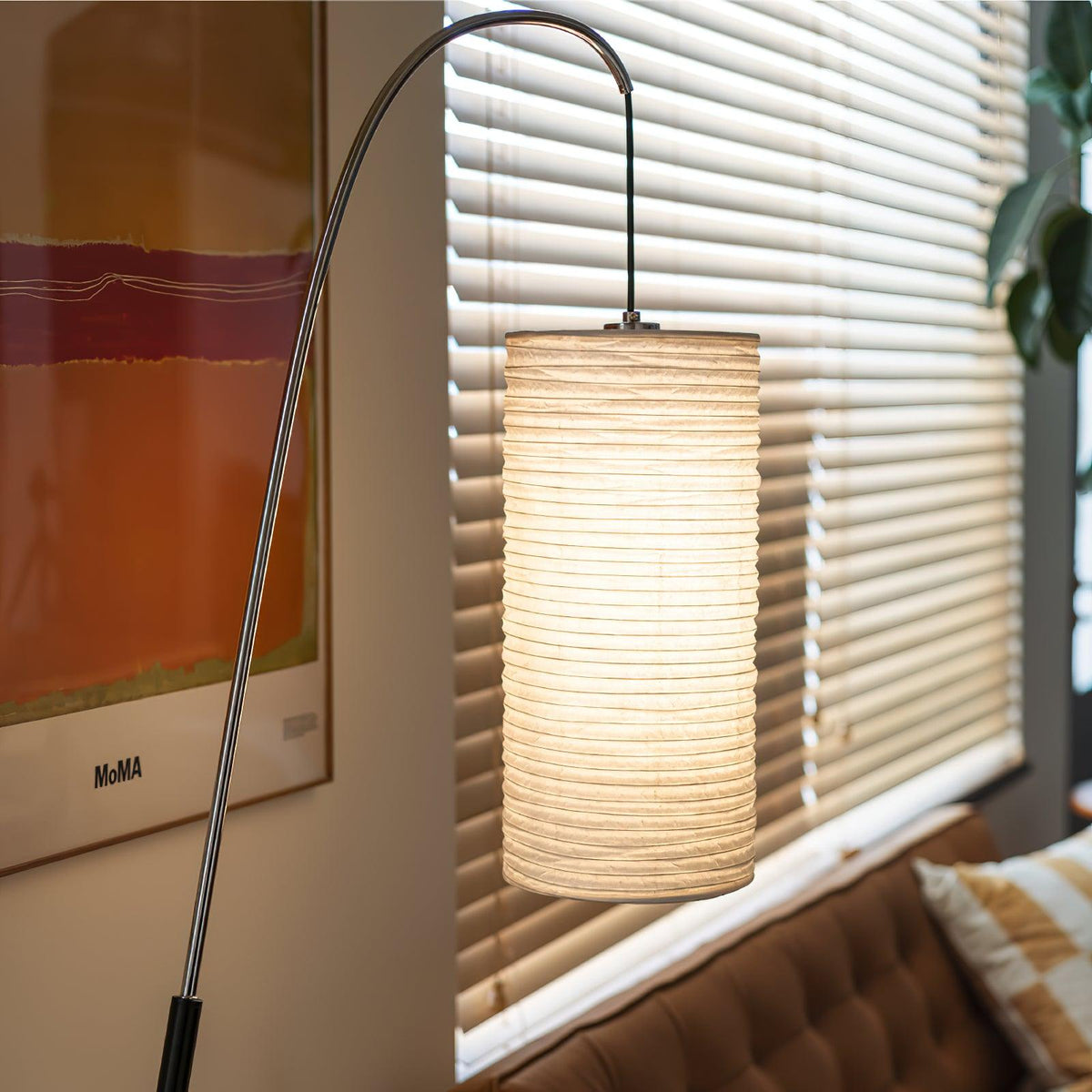 Polvin Contemporary Paper Floor Lamp