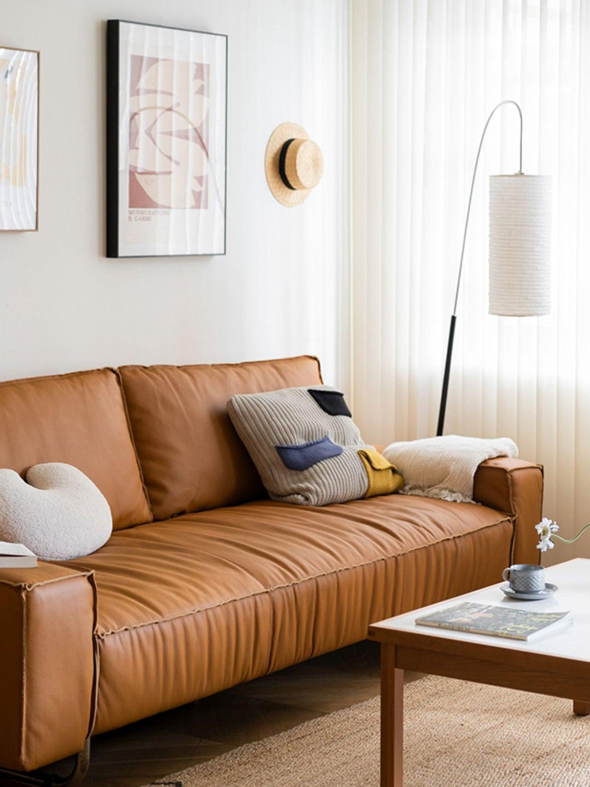 Polvin Contemporary Paper Floor Lamp