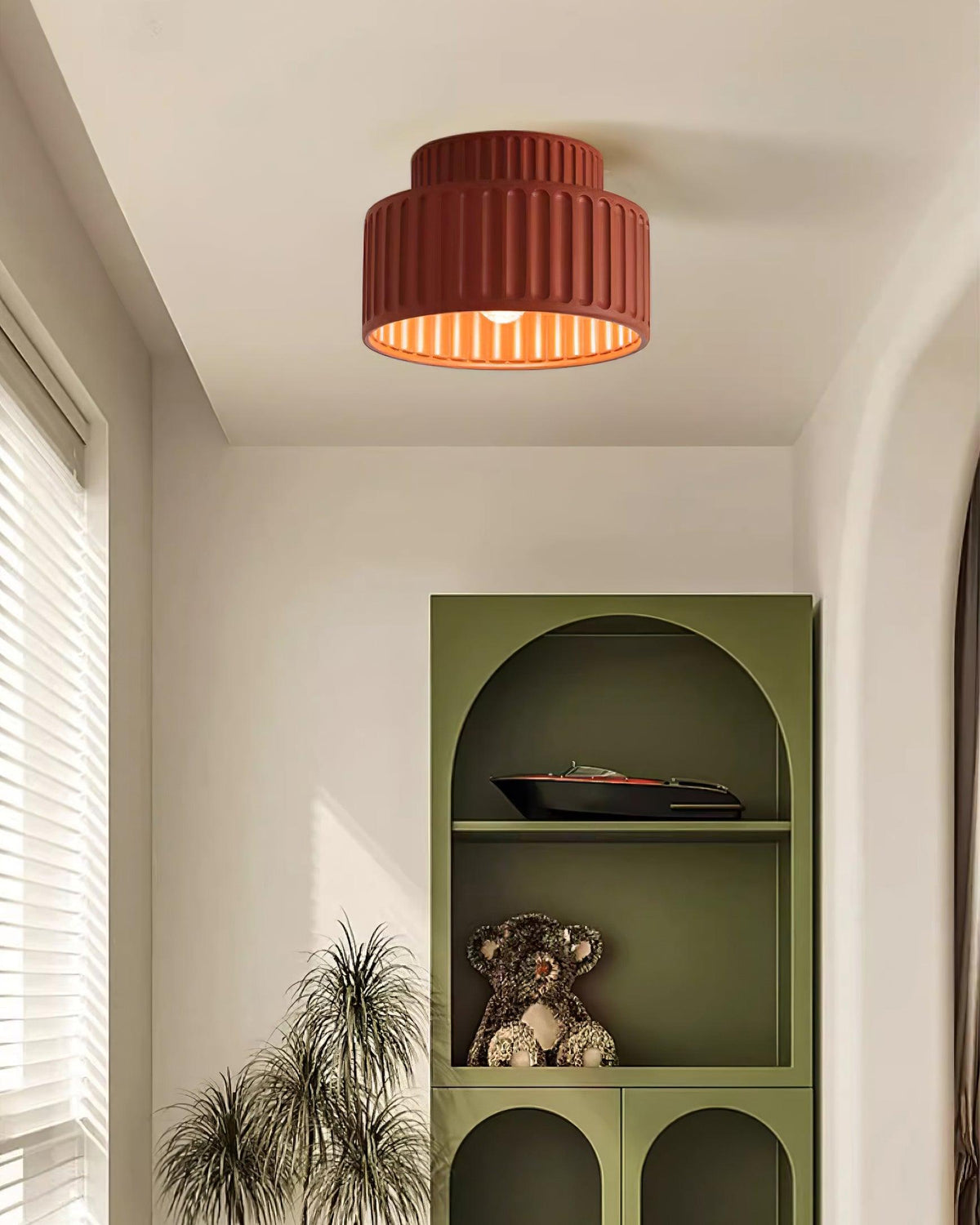 Lucaraine Ceiling Lamp with Pleated Acrylic Shade