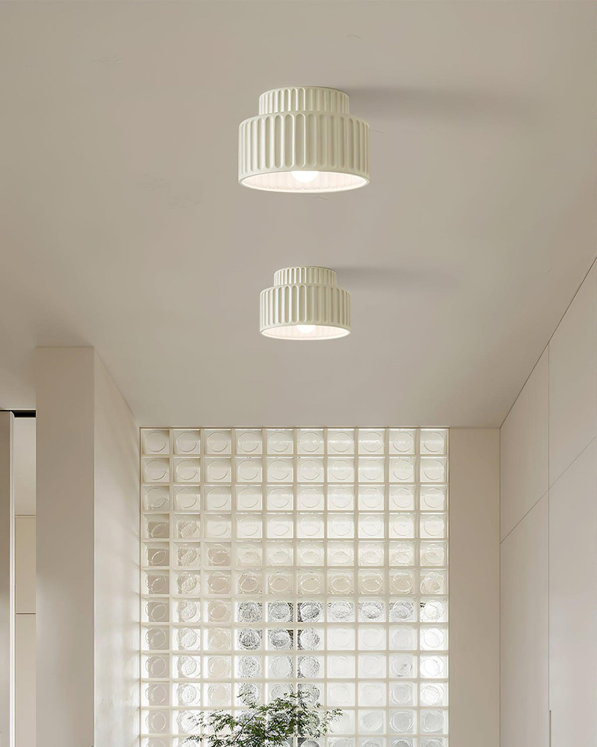 Lucaraine Ceiling Lamp with Pleated Acrylic Shade