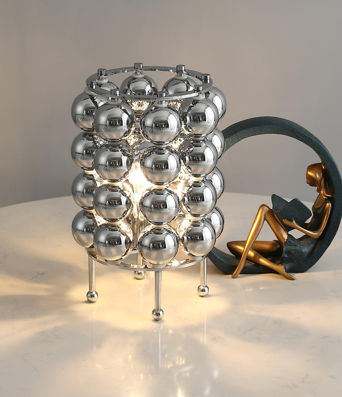 Lirra Steel Futuristic Table Lamp