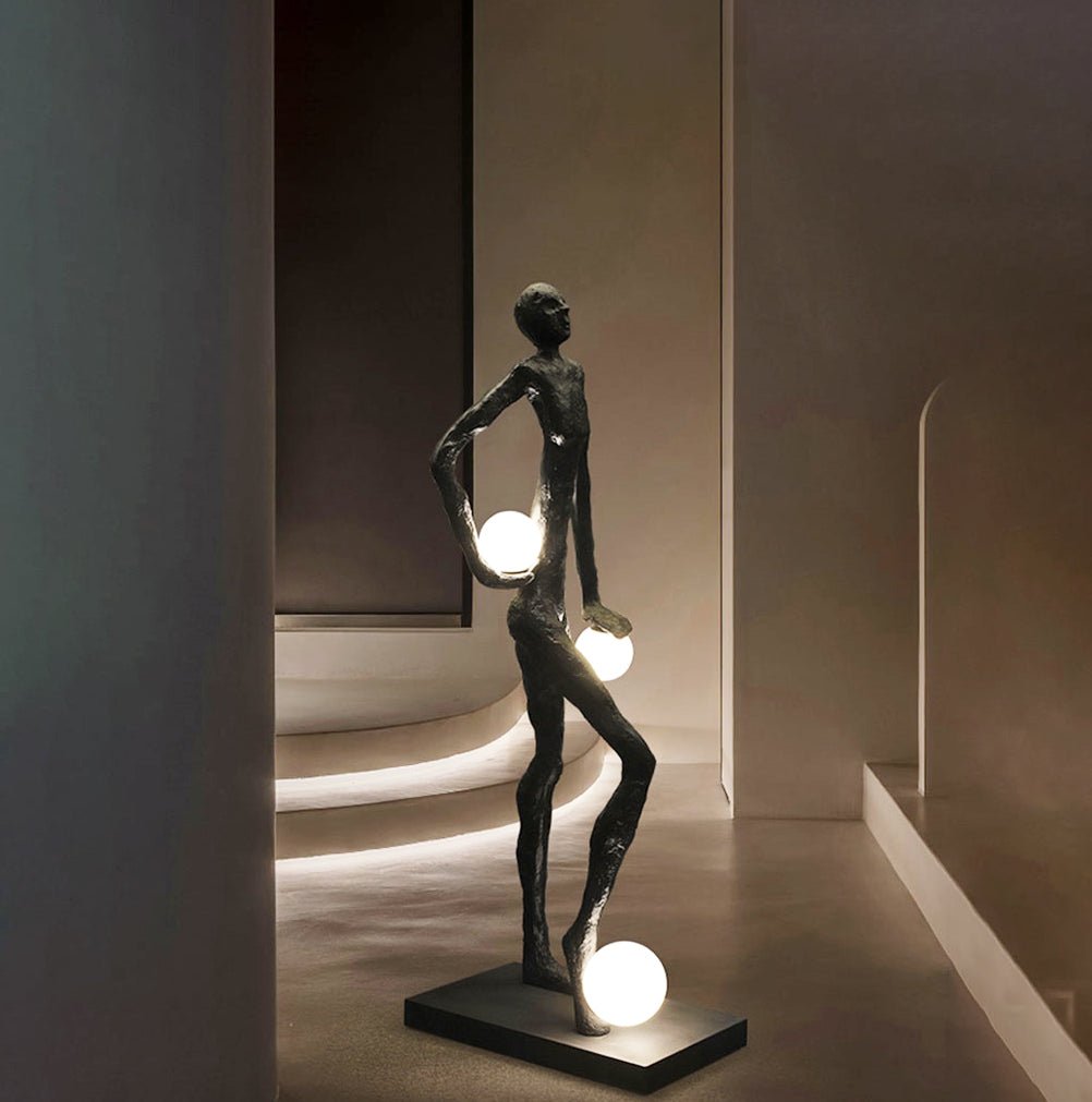 Kaelthos Textured Black Floor Lamp