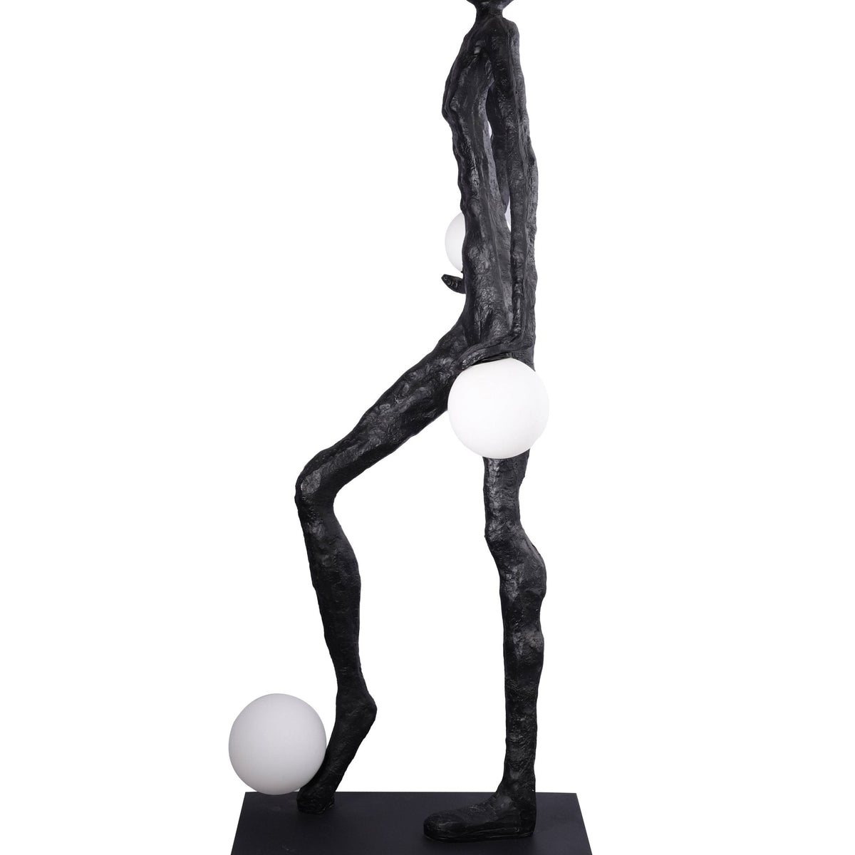 Kaelthos Textured Black Floor Lamp