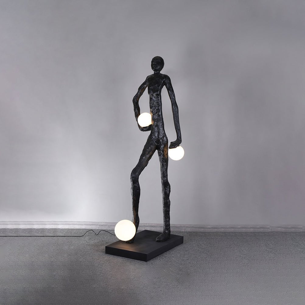 Kaelthos Textured Black Floor Lamp
