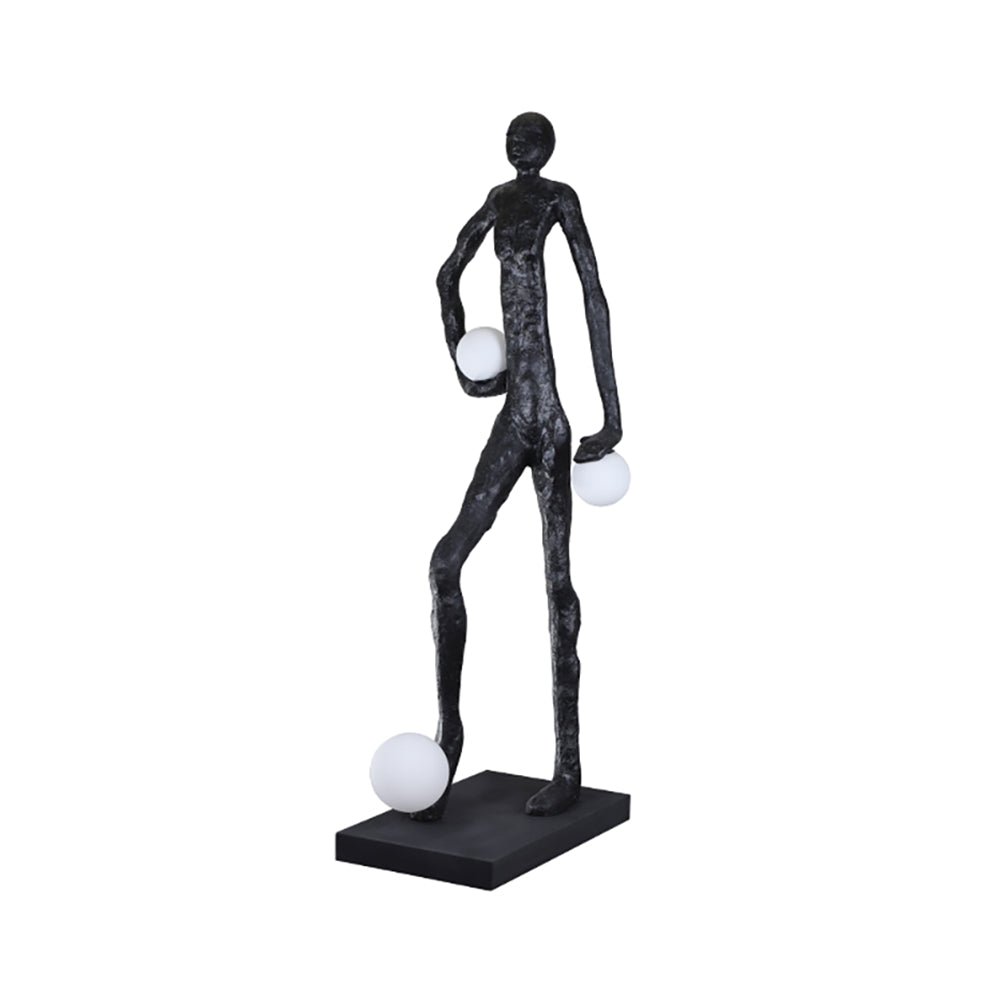 Kaelthos Textured Black Floor Lamp