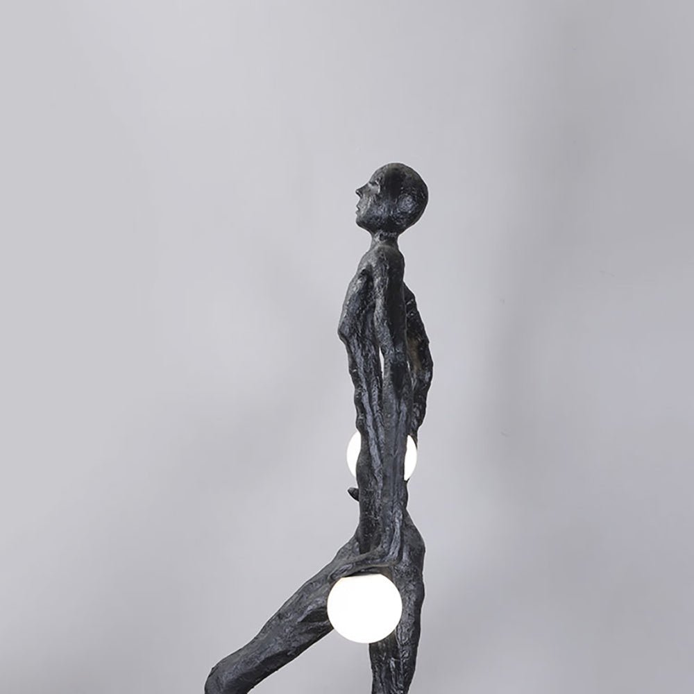 Kaelthos Textured Black Floor Lamp
