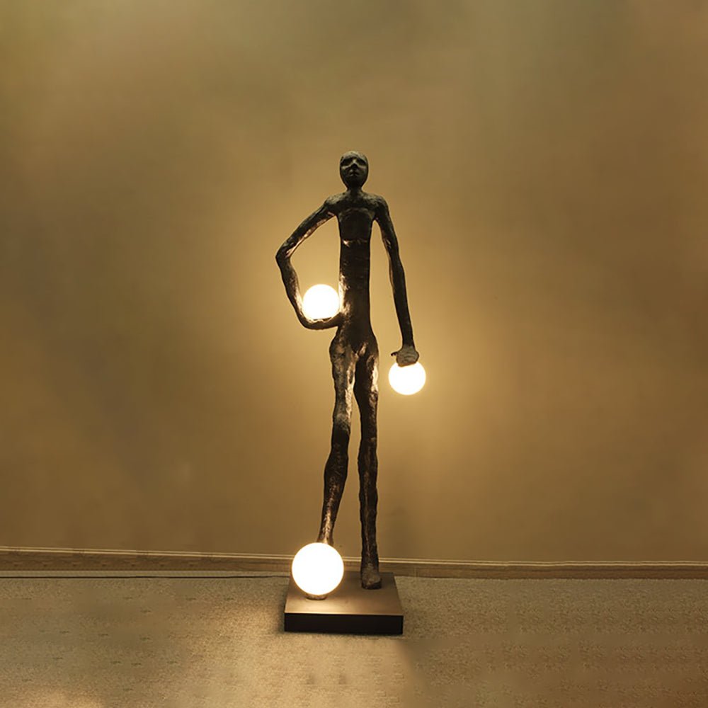 Kaelthos Textured Black Floor Lamp