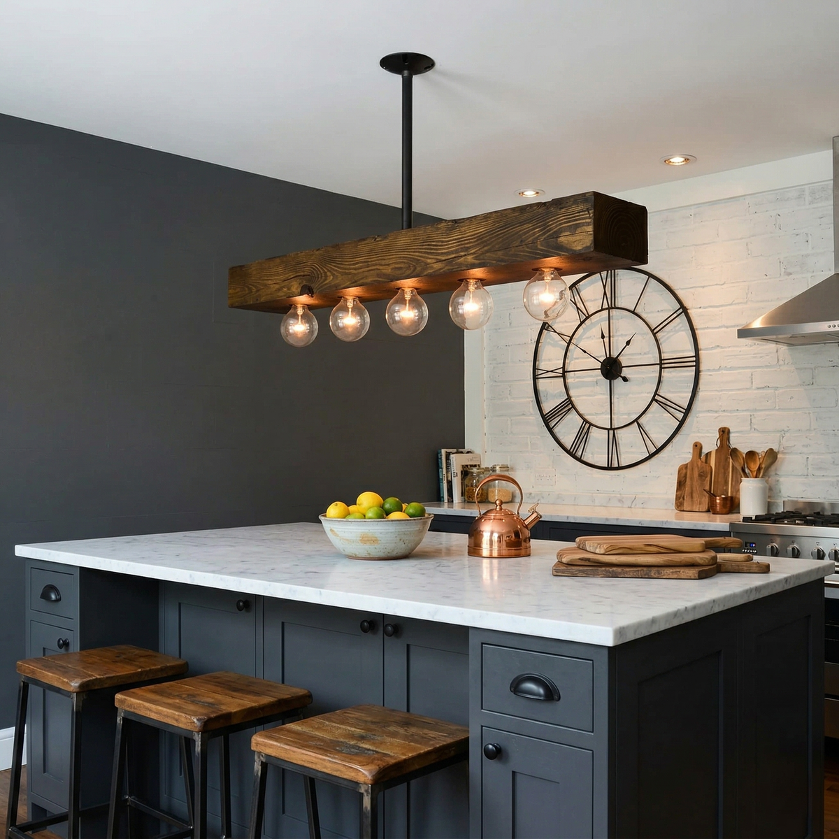 Kilo Wood Beam Island Chandelier