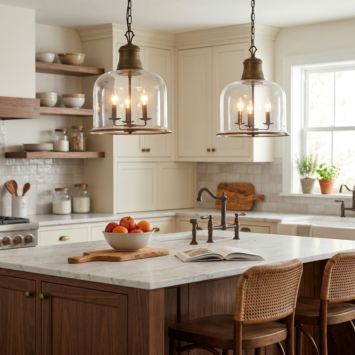 Wekai Glass Linear Pendant Light