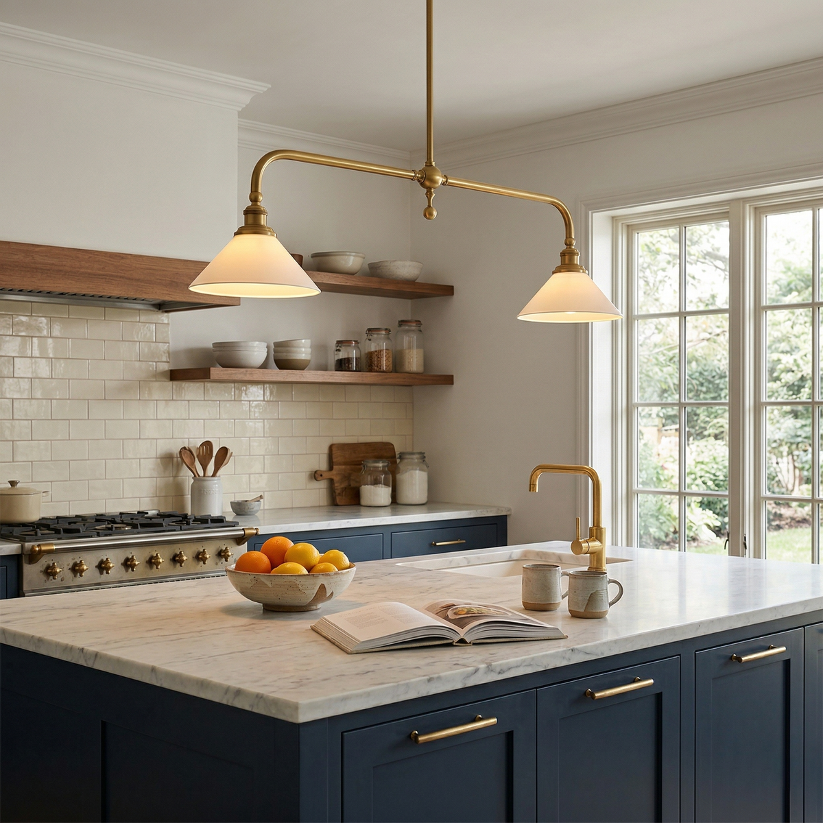 Veima Brass Linear Pendant Light