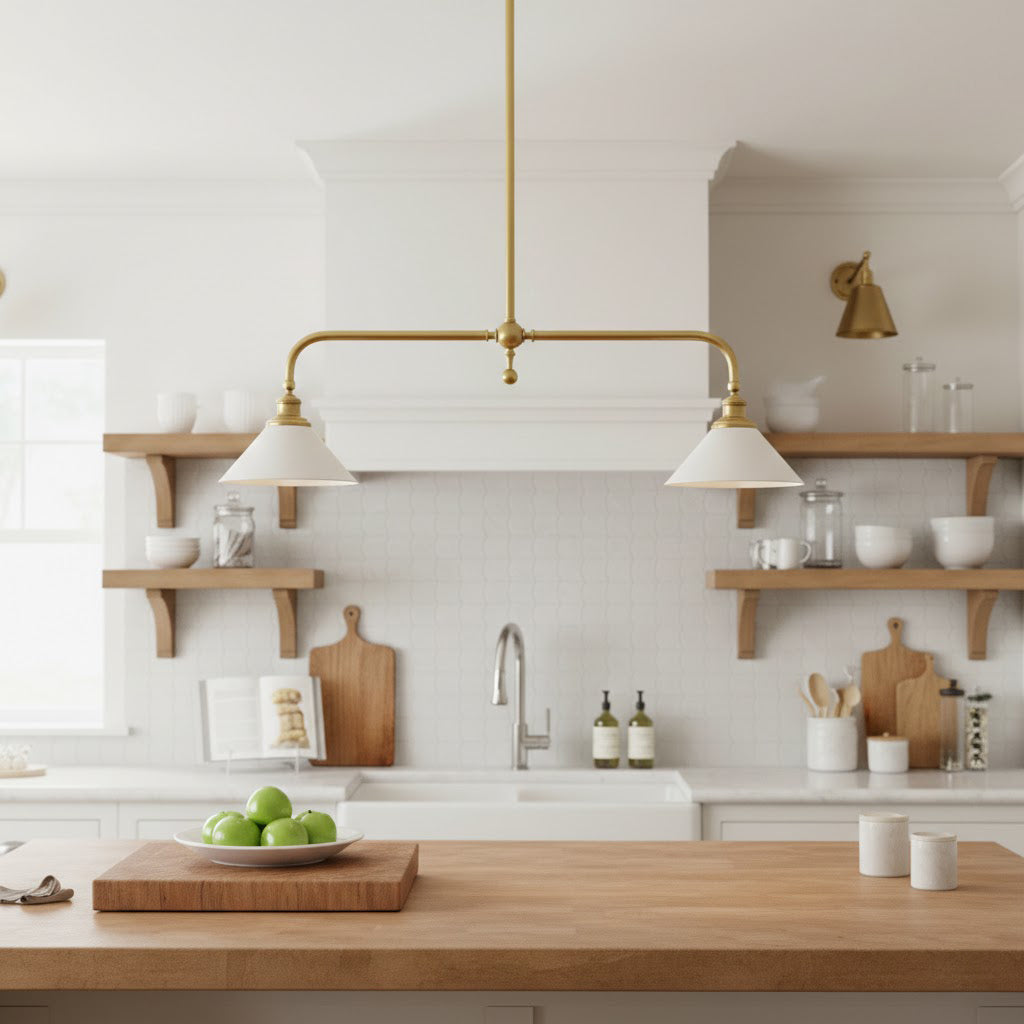Veima Brass Linear Pendant Light