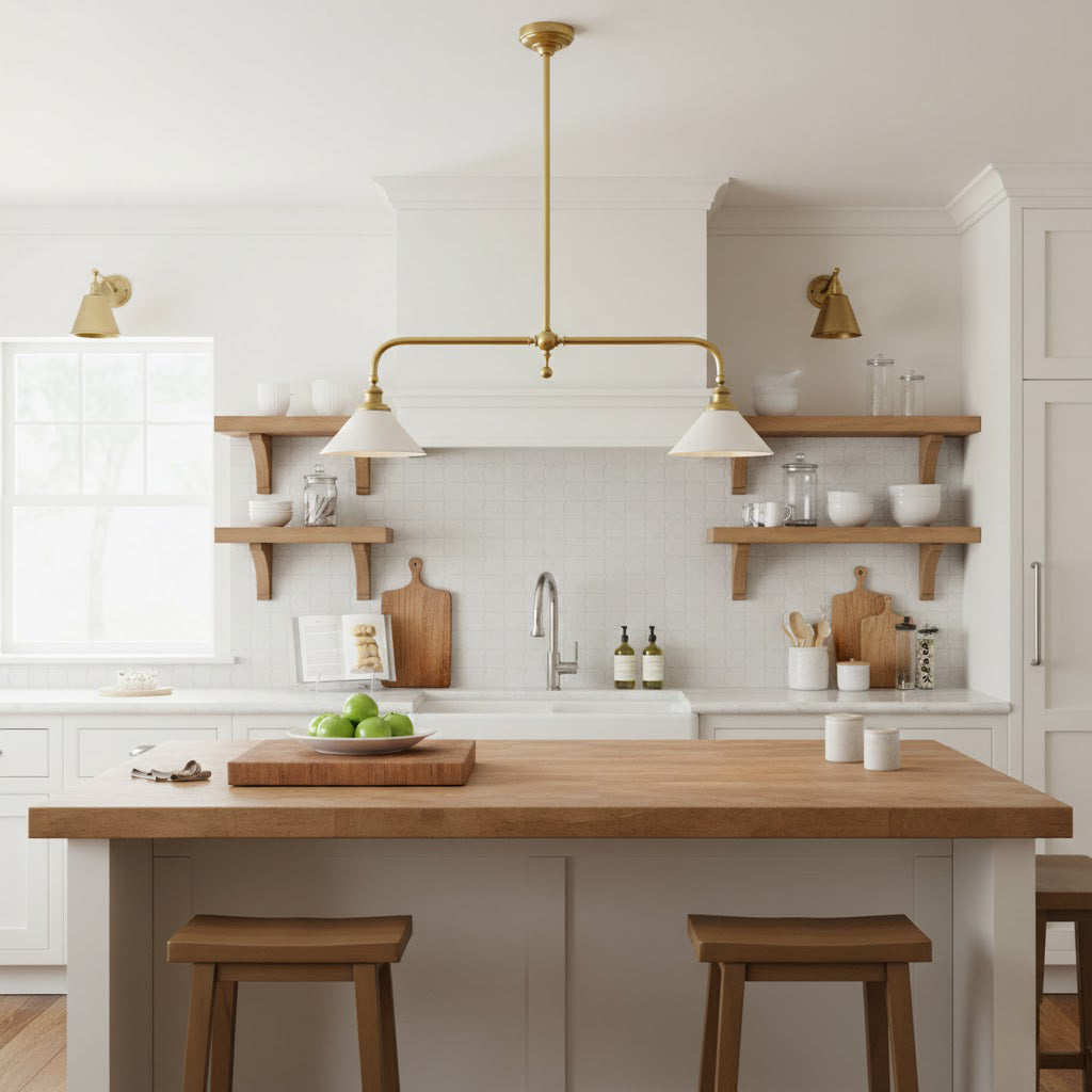 Veima Brass Linear Pendant Light